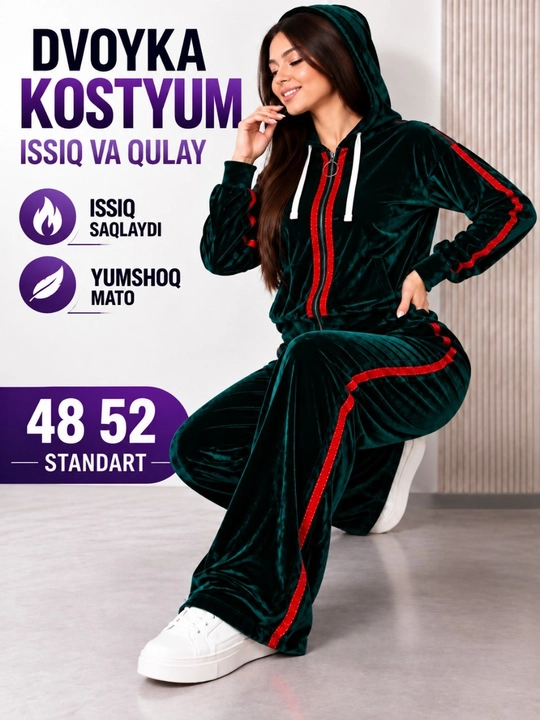 Ayollar dvoykasi, zamonaviy ikki qismli kiyim, qulay kostyum, qizlar uchun kundalik kiyim - 