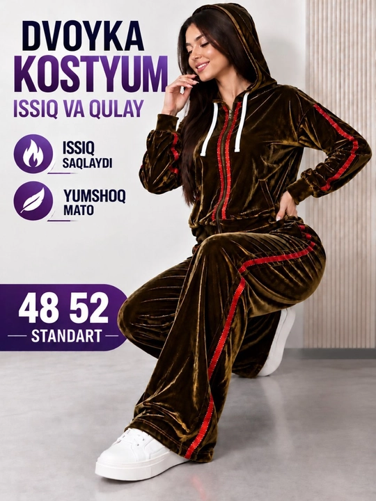 Ayollar dvoykasi, zamonaviy ikki qismli kiyim, qulay kostyum, qizlar uchun kundalik kiyim - 