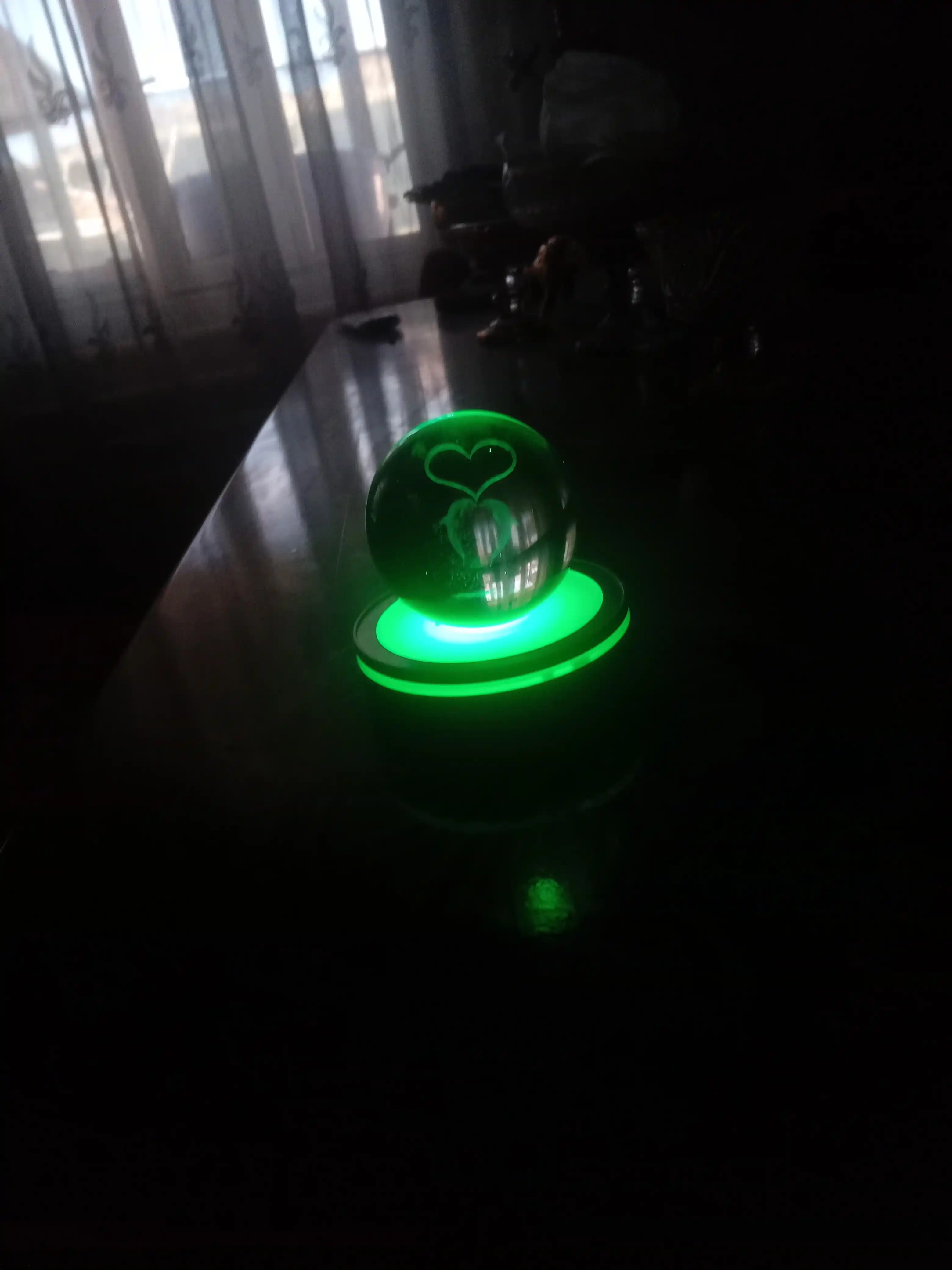 Хрустальный ночник 3D LED, сенсорная лампа с USB, 3 режима освещения, для подарка