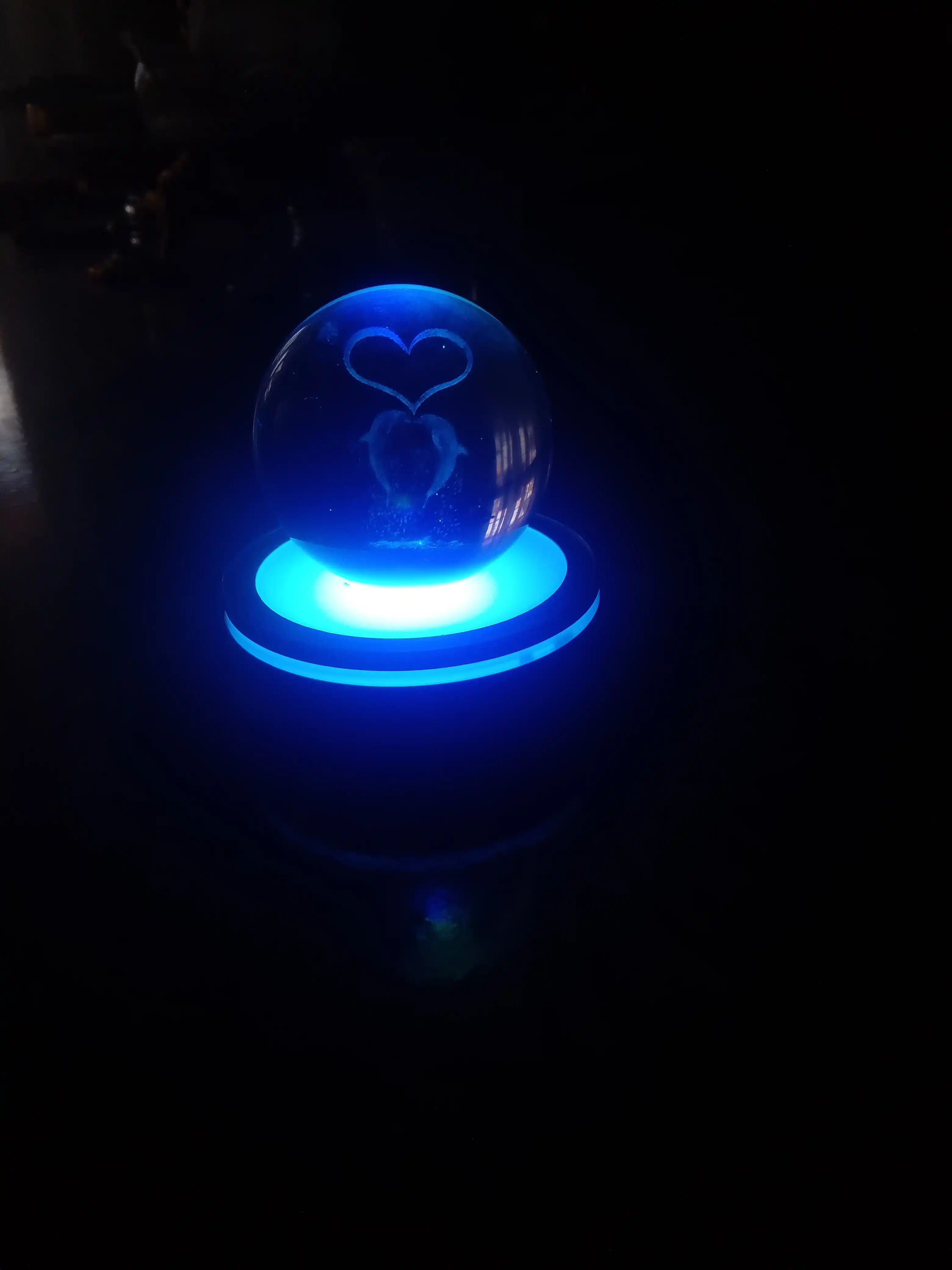 Хрустальный ночник 3D LED, сенсорная лампа с USB, 3 режима освещения, для подарка