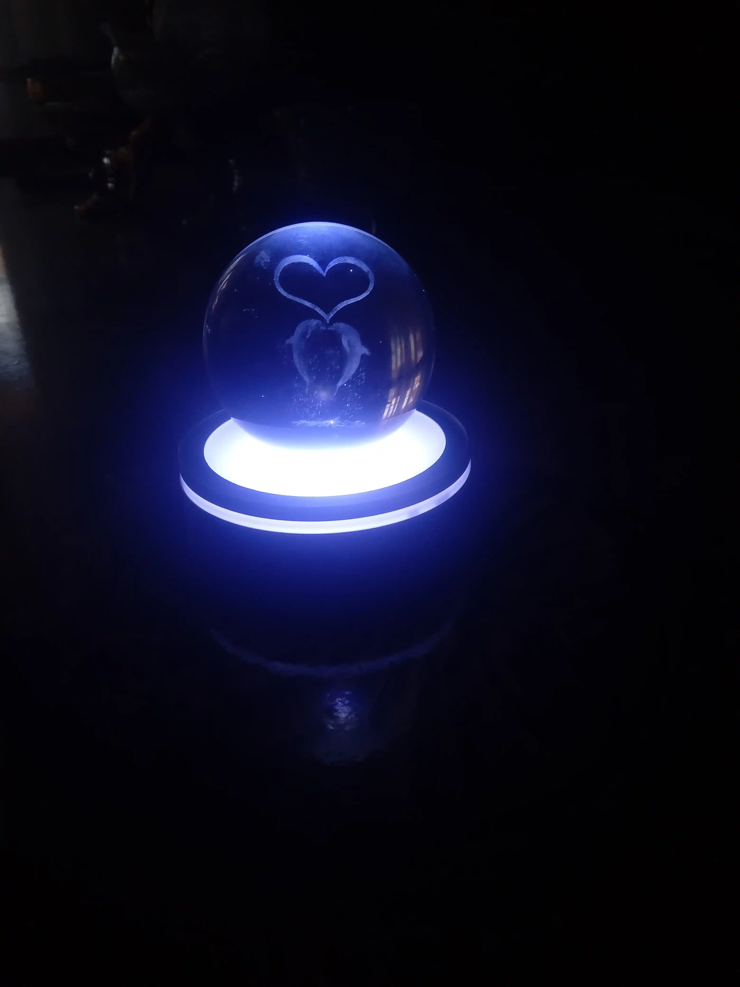 Хрустальный ночник 3D LED, сенсорная лампа с USB, 3 режима освещения, для подарка
