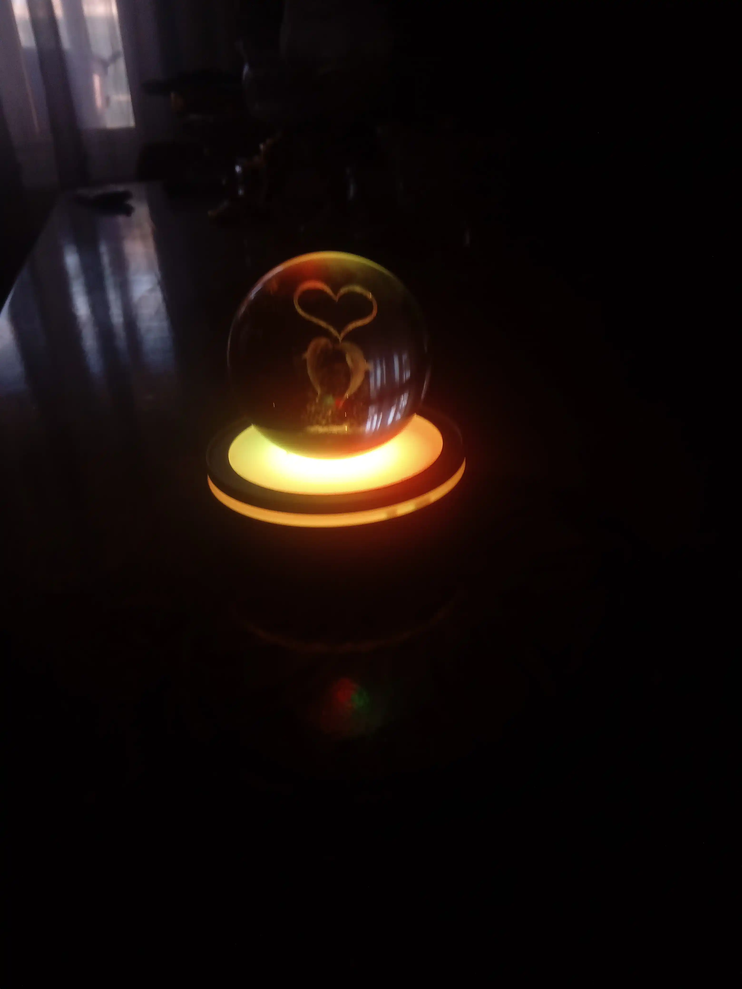 Хрустальный ночник 3D LED, сенсорная лампа с USB, 3 режима освещения, для подарка