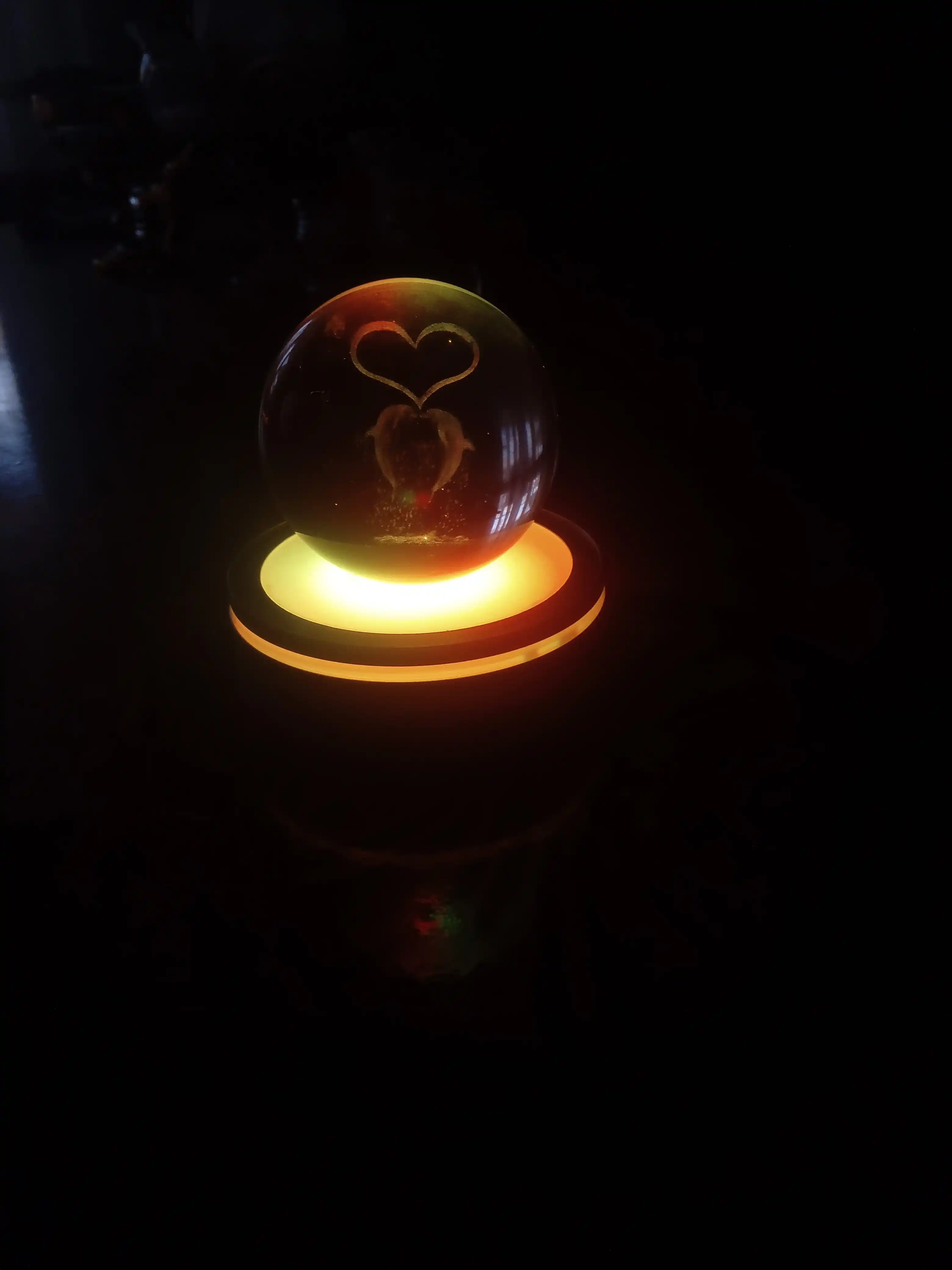 Хрустальный ночник 3D LED, сенсорная лампа с USB, 3 режима освещения, для подарка