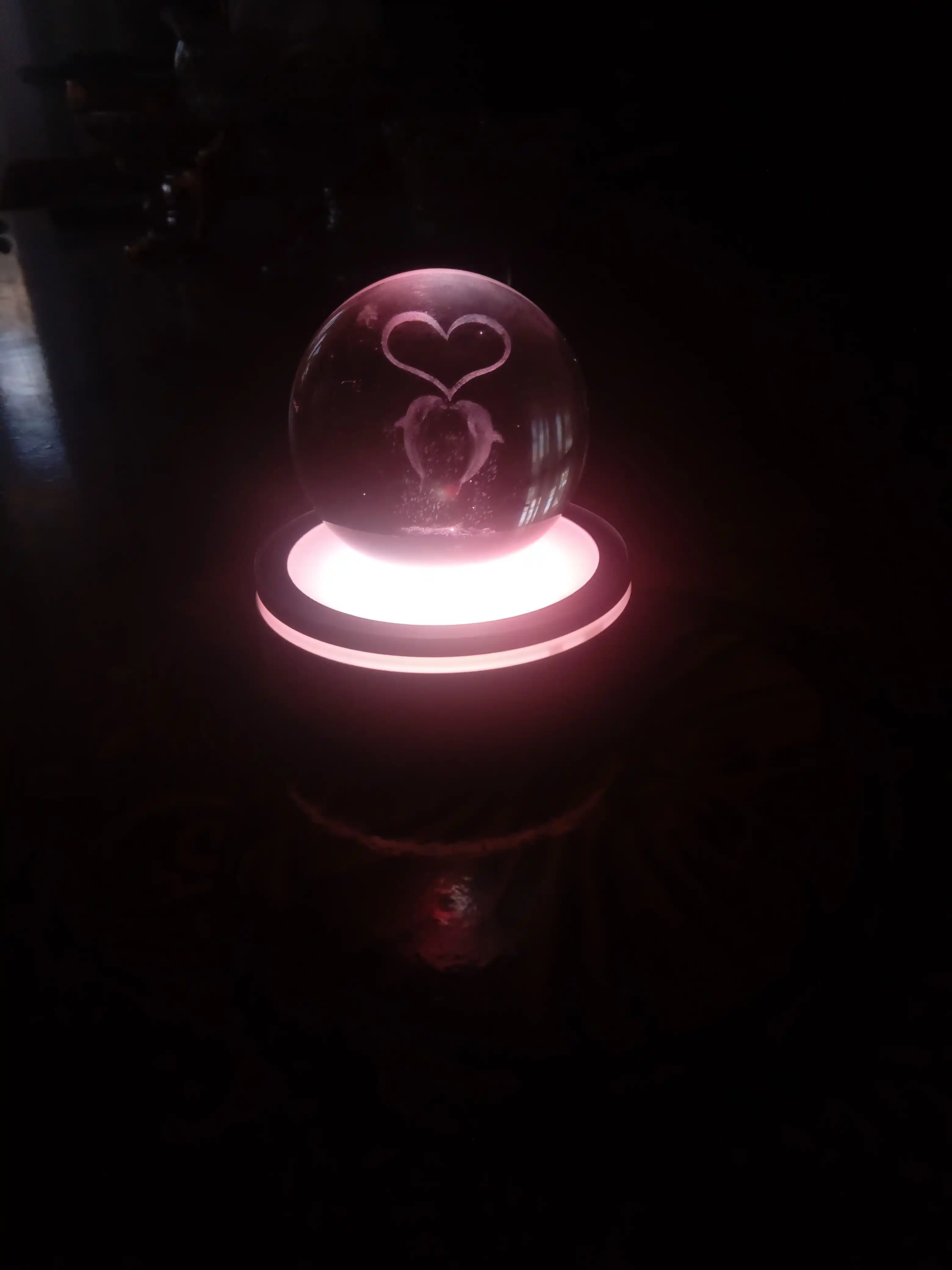 Хрустальный ночник 3D LED, сенсорная лампа с USB, 3 режима освещения, для подарка
