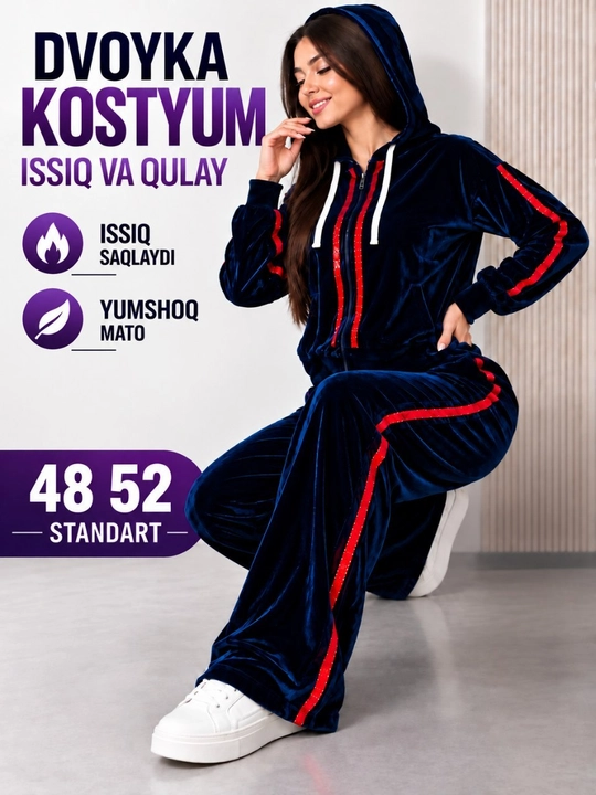 Ayollar dvoykasi, zamonaviy ikki qismli kiyim, qulay kostyum, qizlar uchun kundalik kiyim - 
