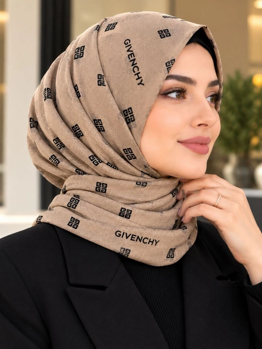 Ayollar ro‘moli, Givenchy naqshli sharf, hijob uchun elegant ro‘mol, yumshoq  zamonaviy