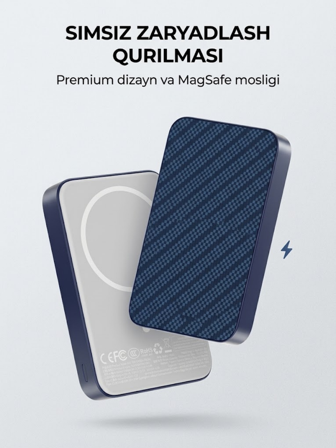 Внешний аккумулятор Power Bank Keephone Brendy PB51 10000 мАч — MagSafe, корпус из Кевлара - 
