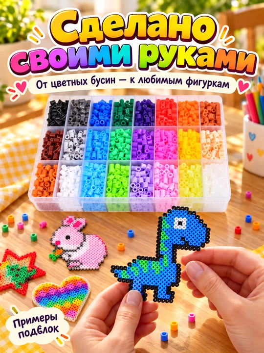 Термомозаика для детей, объемная 3D мозаика, набор бусин для творчества, DIY