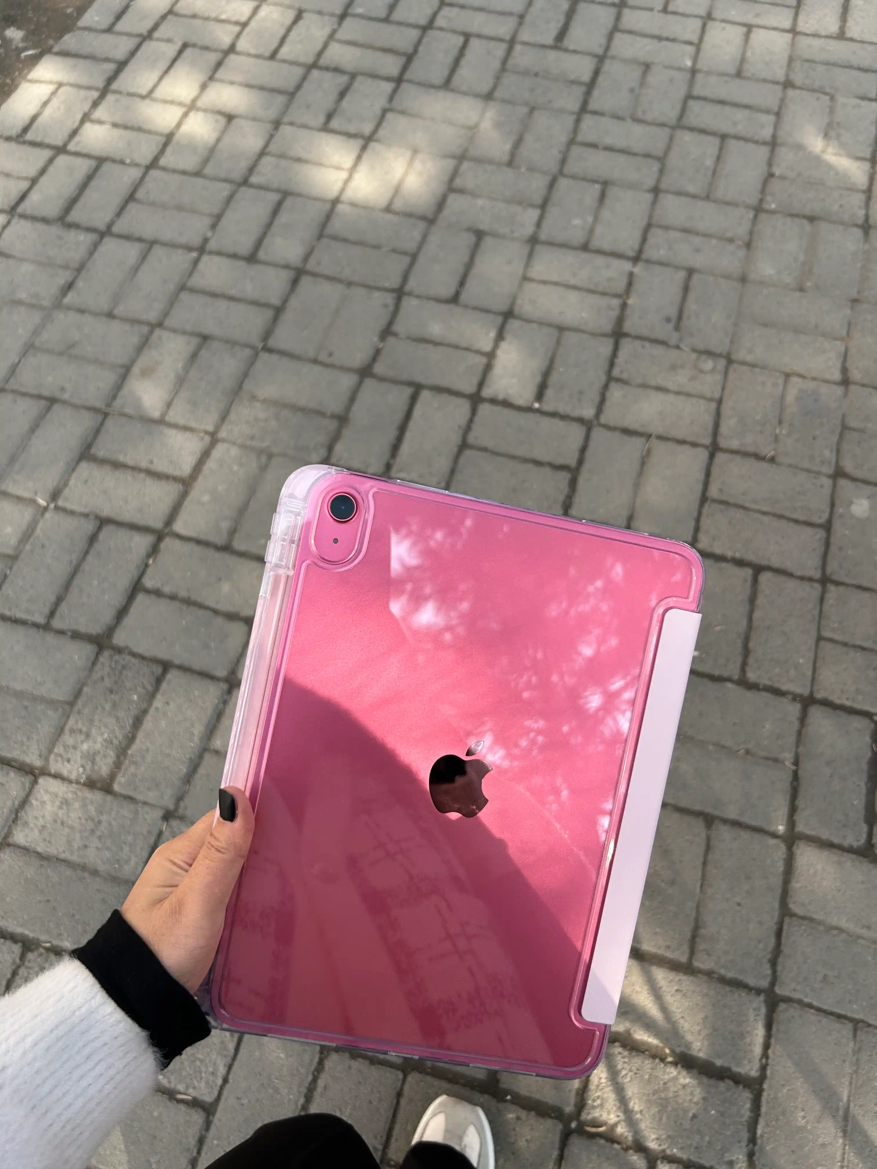 IPad A16 uchun chexol Smart Case tagligi bilan shaffof himoya g‘ilofi