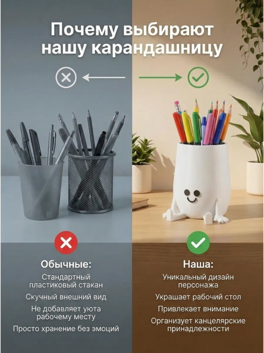 Подставка для карандашей, органайзер для канцелярии