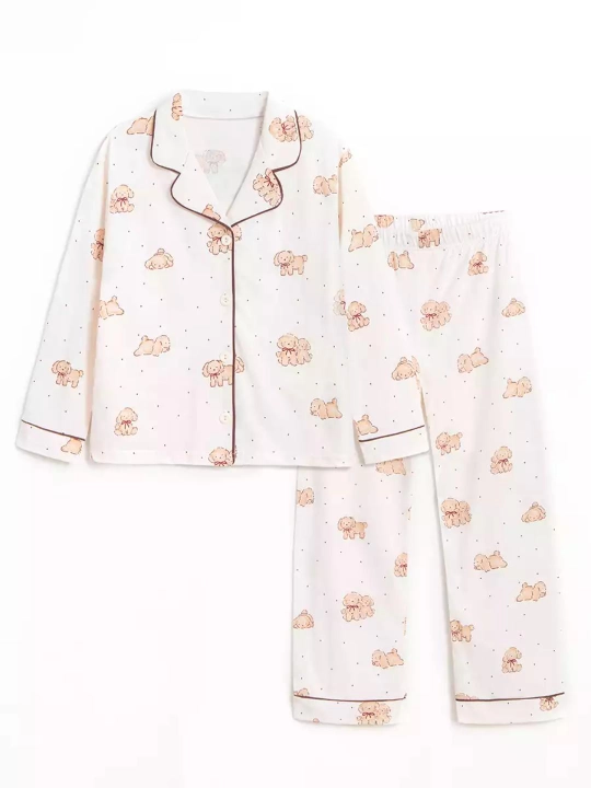 Qiz bola uchun pijama, qalin nachosli pijama, paxta NEO