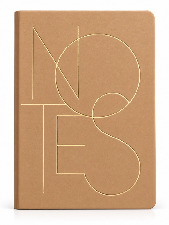NOTES yozuv daftarchasi, oltinrang geometrik naqshli, 4 xil rang - 