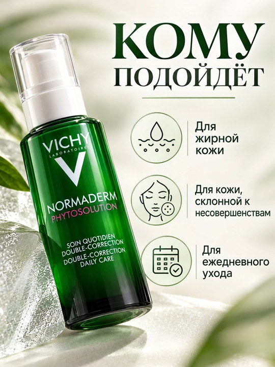 Виши Фитосолюшн — крем для жирной кожи, склонной к несовершенствам, двойной уход