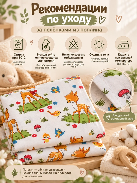 Пелёнки для новорождённых, детская простыня, поплин, 100% хлопок, 110×110 см