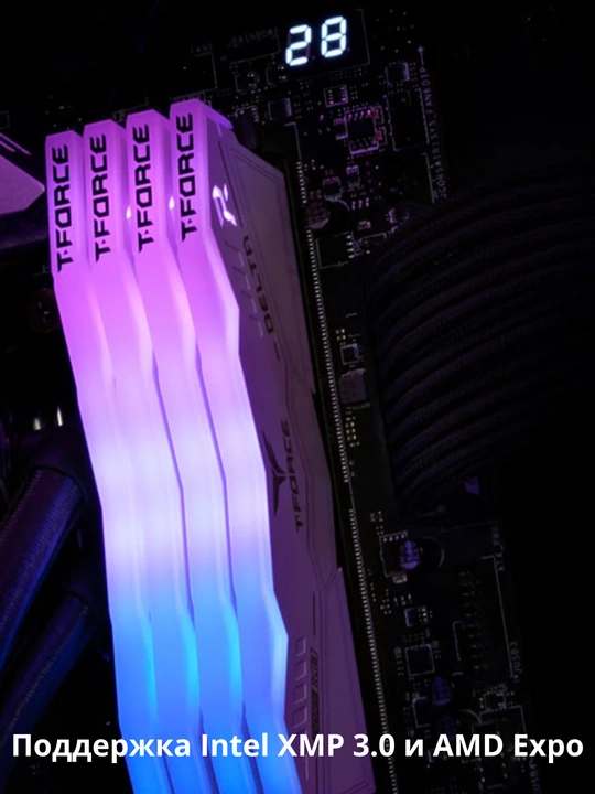 Operativ Xotira T-FORCE DELTA RGB 6000MHz DDR5 16GB 32GB 64GB Gaming