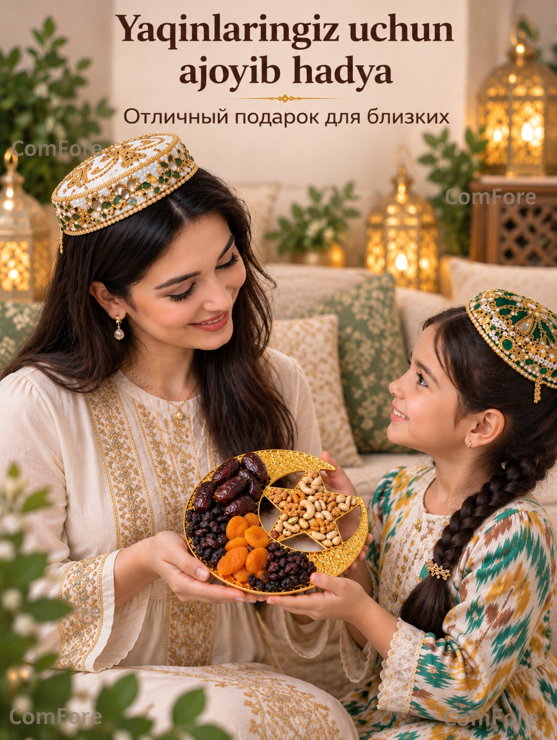 Ramazon uchun xurmo yarim oy idish, iftorlik uchun likopcha,oshxona idishlari,padarkalar
