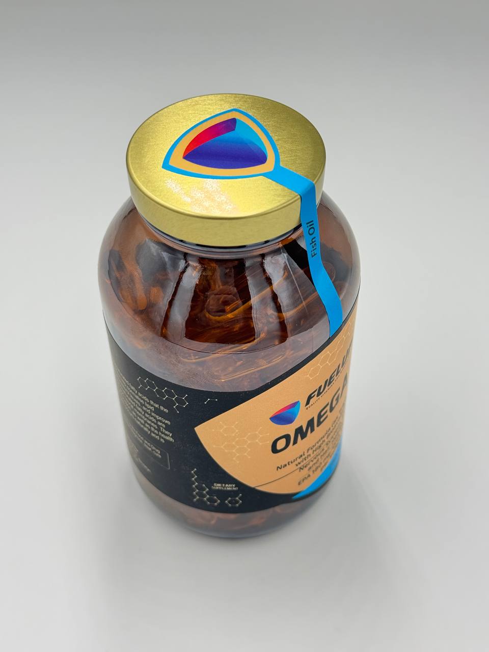 Омега 3 (Omega 3) Рыбий жир 1000мг 90 софтгель baliq yo'gi FUEL UP стекляная упаковка