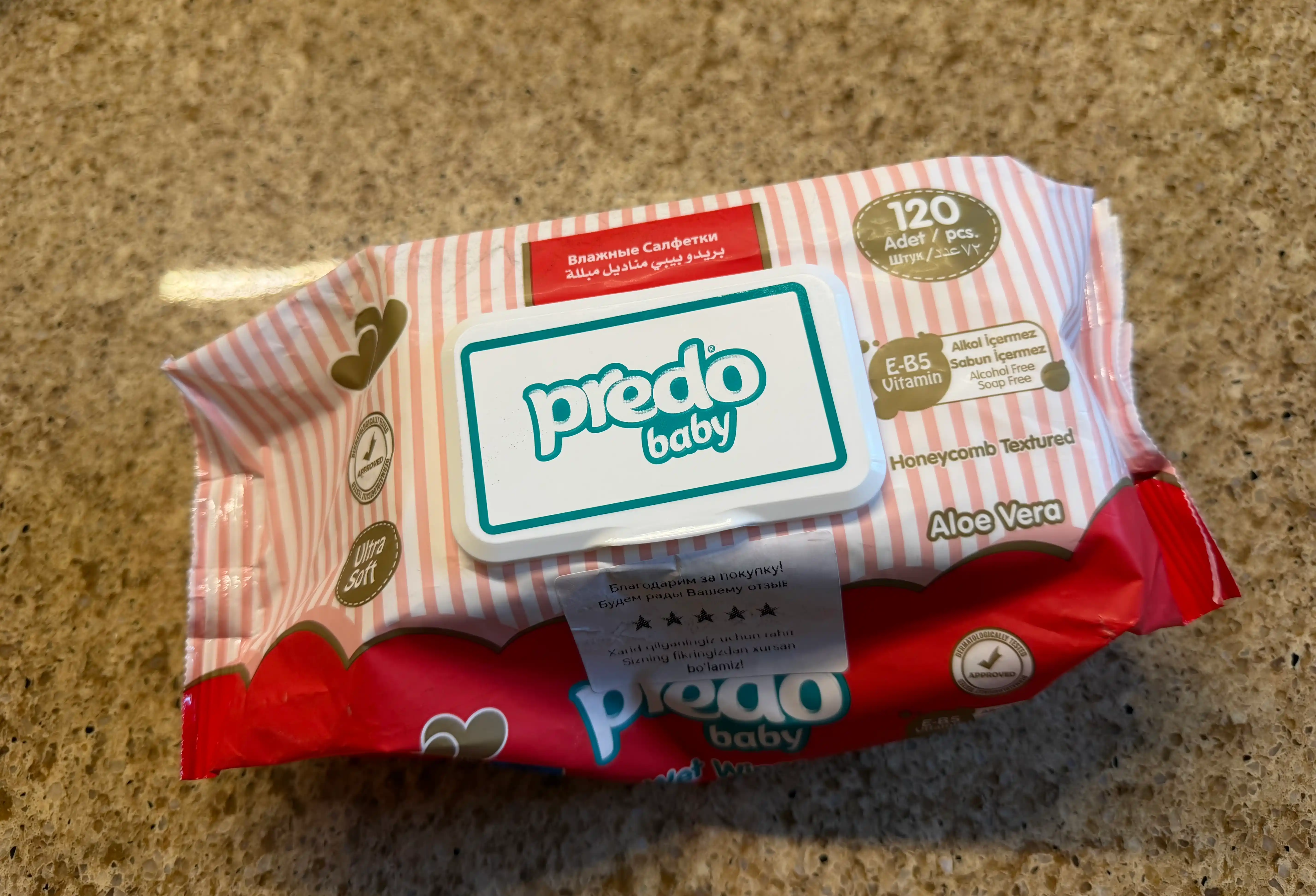 Predo Baby Sensitive Care bolalar nam salfetkalari. Bolalar salfetkalari