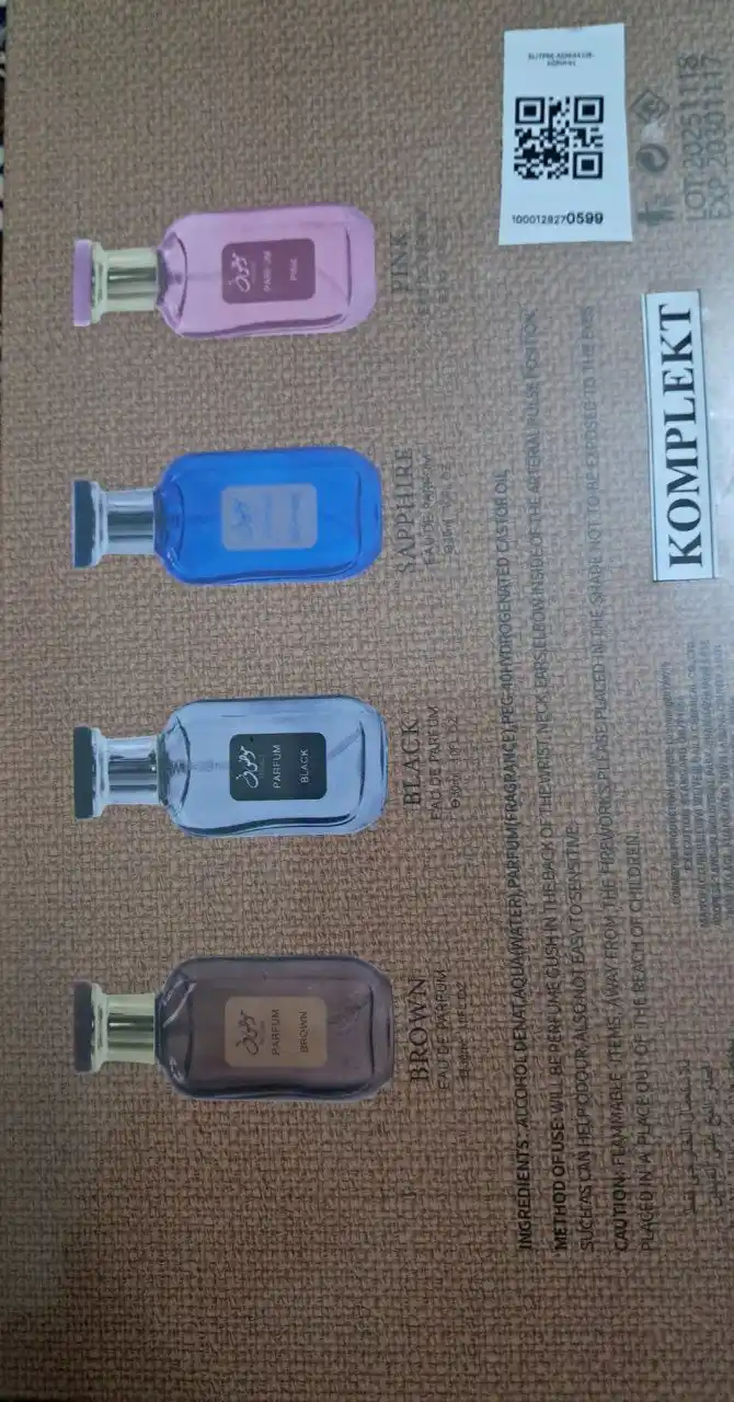 Ayollar va erkaklar uchun mini atirlar to'plami, 4 tasi 1 da, 4*30 ml+sovg'a quti
