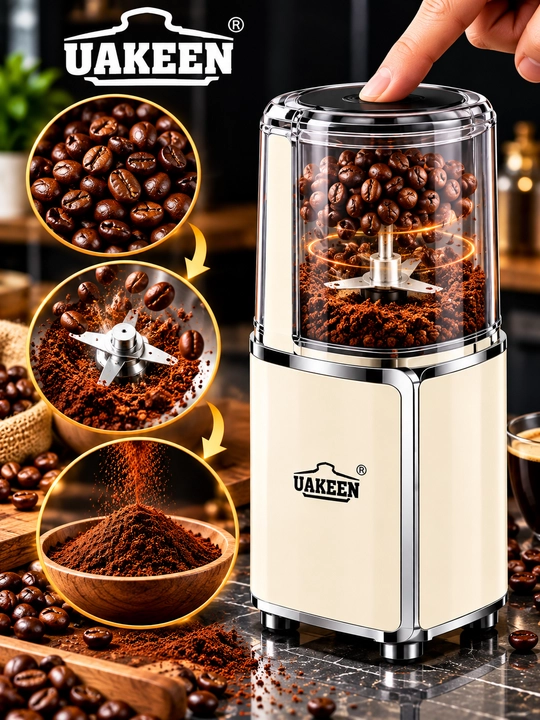 Qakeen ZL 1401A Кофемолка 600 Вт 400 мл Нож из Нержавеющей Стали