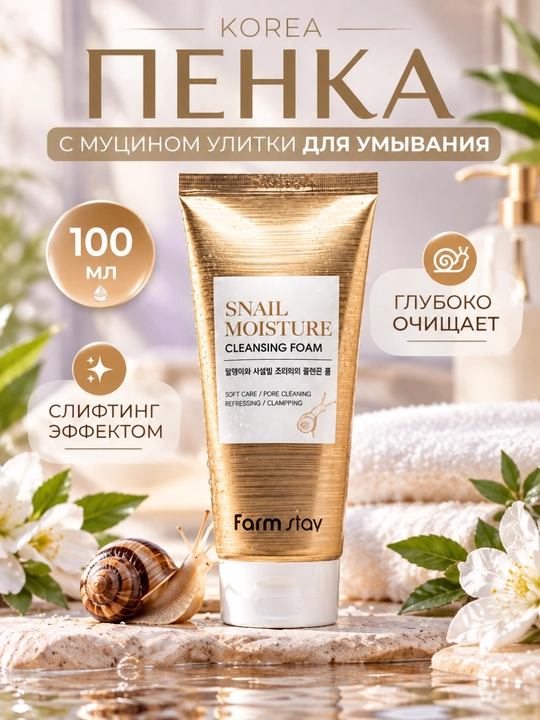 Кислородная пенка для очищения кожи FARM STAY O2 Premium Aqua Foam Cleansing, 100 мл - 