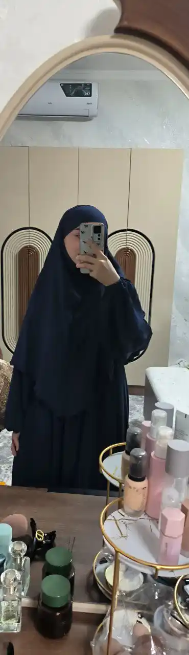 Abaya, ximar, hijobli ko'ylak + himar, umra ziyorati uchun, o'lcham oversayz 42-52