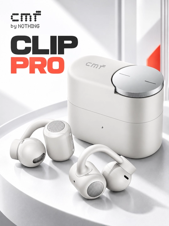 CMF Clip Pro беспроводные наушники,открытый дизайн, Hi-Res Audio, и чёткая передача голоса - 