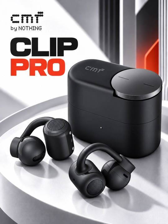CMF Clip Pro беспроводные наушники,открытый дизайн, Hi-Res Audio, и чёткая передача голоса - 