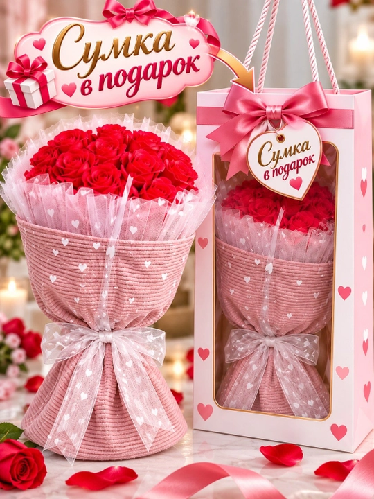 Кукла в пышном розовом платье с цветочной шляпой, в подарочной упаковке