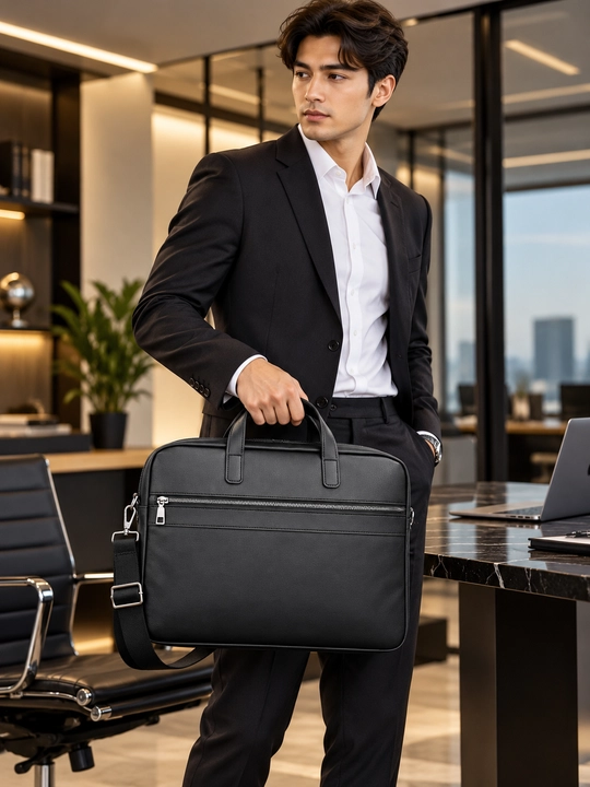Сумка для ноутбука 15.6" 16" 17" универсальная, экокожа,для работы, учебы и для документов