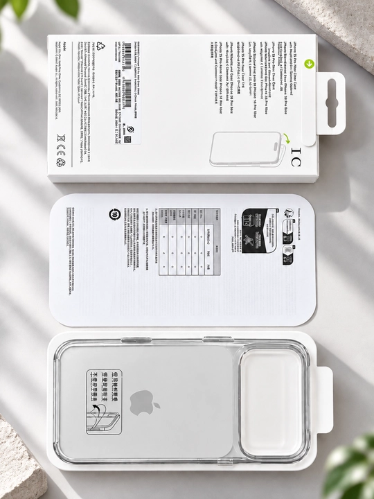 iPhone 18 Pro Max/Pro uchun MagSafe g'ilofi, rangli qirralari bilan shaffof