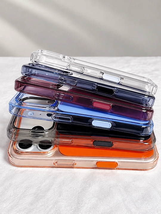 iPhone 18 Pro Max/Pro uchun MagSafe g'ilofi, rangli qirralari bilan shaffof