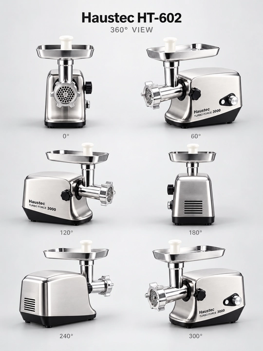 HAUSTEC HT-602 elektr go‘sht maydalagich oshxona uchun kuchli va qulay go‘sht qiymalagich