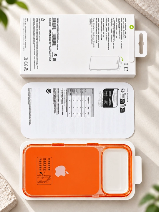 Чехол для iPhone 18 Pro Max/Pro с MagSafe, прозрачный с цветными бортиками