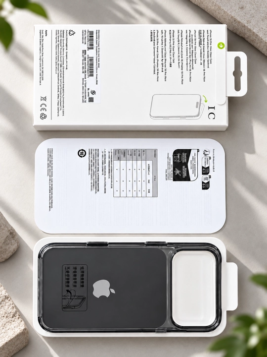 Чехол для iPhone 18 Pro Max/Pro с MagSafe, прозрачный с цветными бортиками