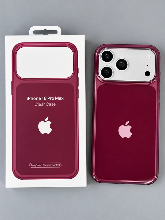 Чехол для iPhone 18 Pro Max/Pro с MagSafe, прозрачный с цветными бортиками - 