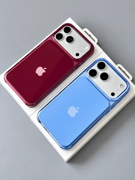iPhone 18 Pro Max/Pro uchun MagSafe g'ilofi, rangli qirralari bilan shaffof