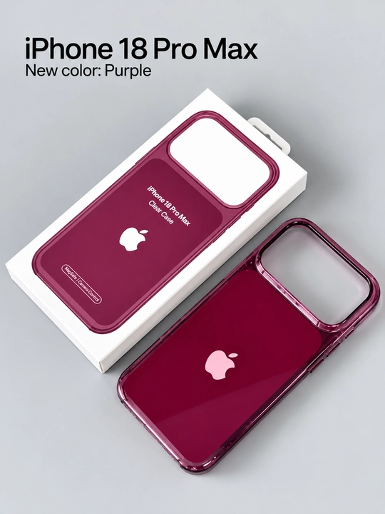 iPhone 18 Pro Max/Pro uchun MagSafe g'ilofi, rangli qirralari bilan shaffof