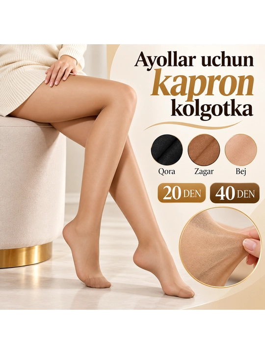 Ayollar uchun kapron kolgotkalar, 20 va 40 den