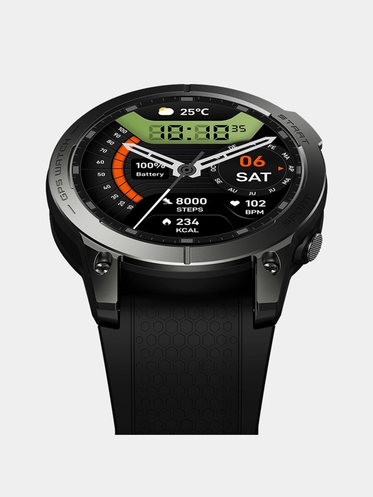 Smart watch Zeblaze Stratos 3 Pro AMOLED, GPS, Bluetooth qo‘ng‘iroqlar, puls va SpO₂