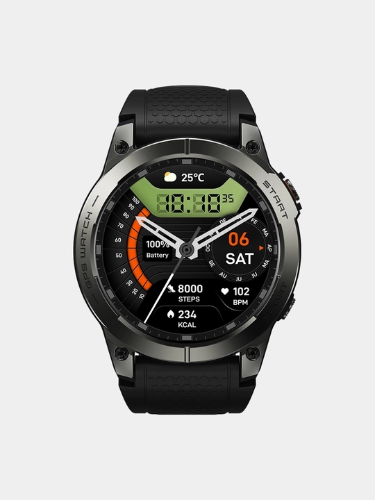 Smart watch Zeblaze Stratos 3 Pro AMOLED, GPS, Bluetooth qo‘ng‘iroqlar, puls va SpO₂