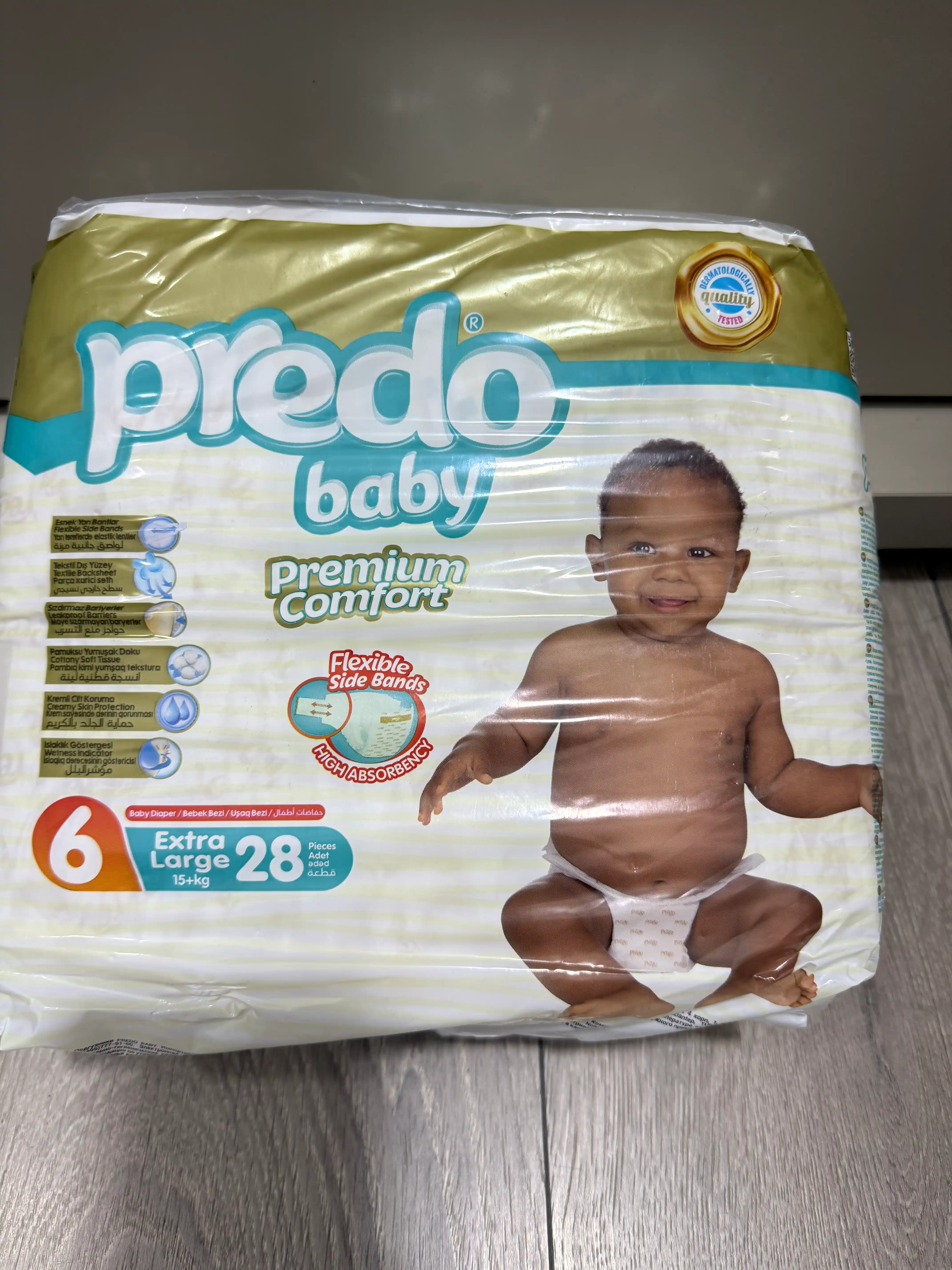 Predo Baby детские подгузники на липучках – мягкие, гипоаллергенные, размеры 1-6