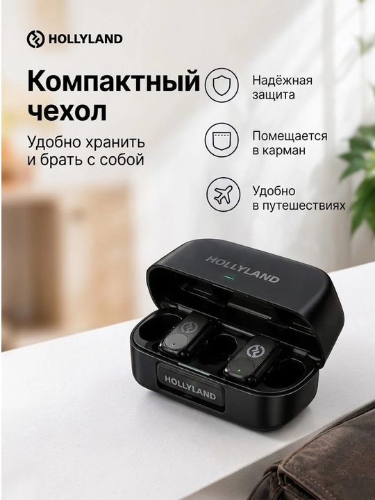 Беспроводной микрофон Hollyland Lark A1 Duo,Type-C,для ведения блога и проведения интервью