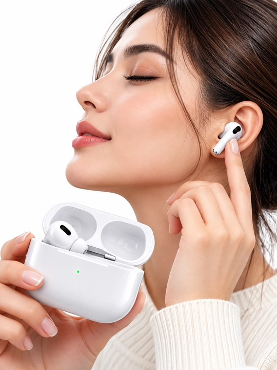 Беспроводные Bluetooth-наушники PRO 4, белые, с зарядным кейсом