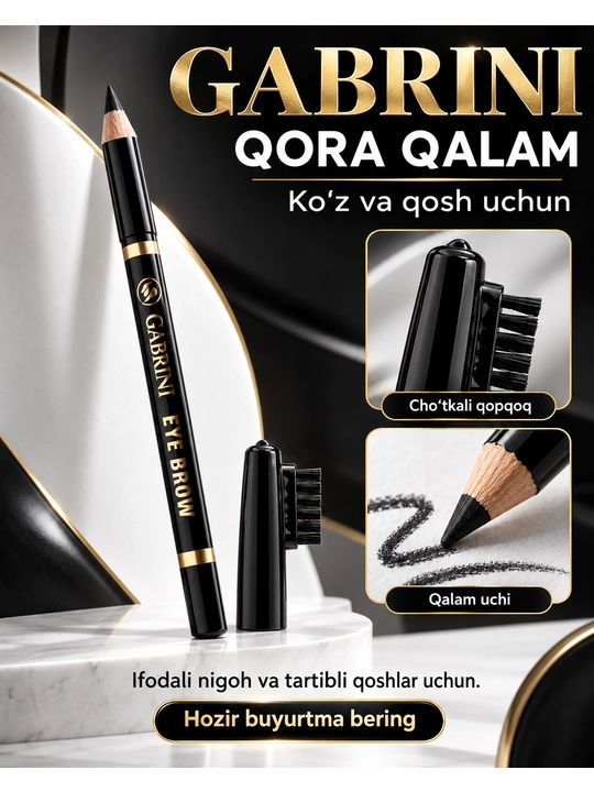 GABRINI Ko'z va qosh uchun qora qalamlar - 