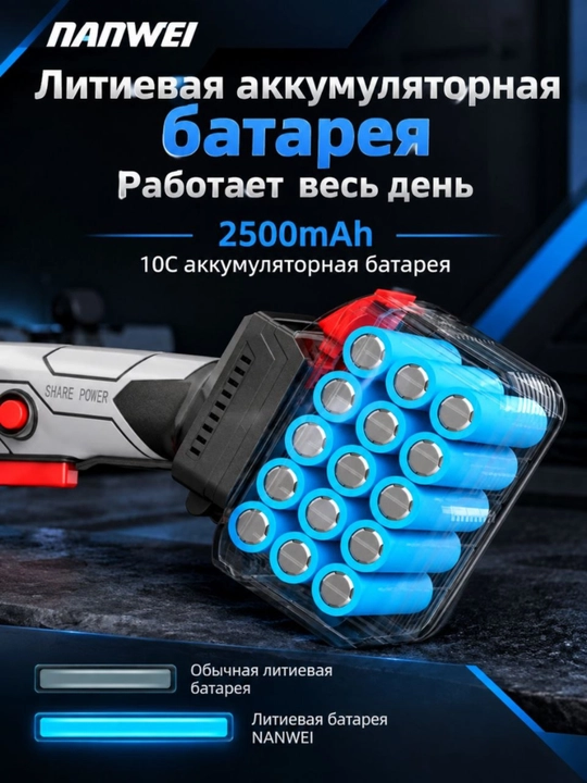 NANWEI NW-9B008 (21V) аккумуляторная УШМ (болгарка)
