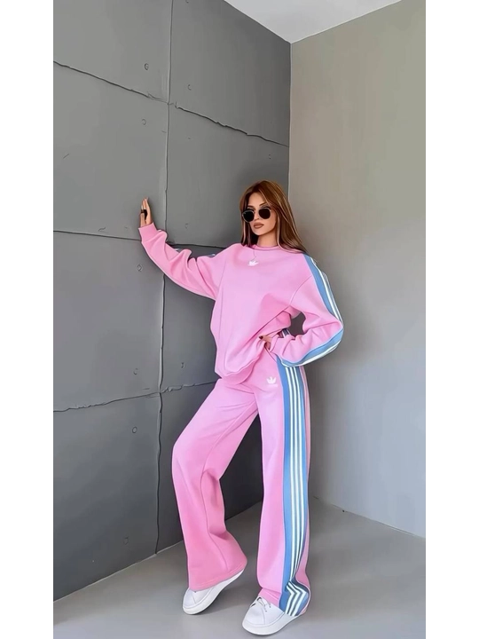 Ayollar sport kostyumi, kuzgi, baxorgi, uch chiziqli, oversize, zamonaviy, qulay, kundalik