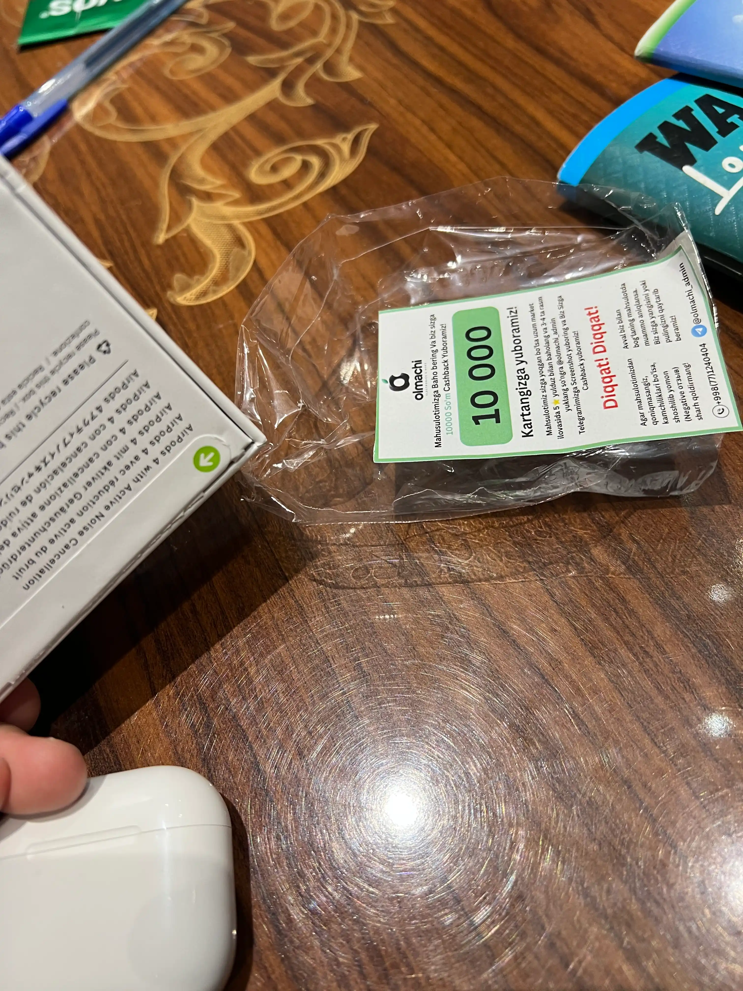 Simsiz quloqchinlar Pods 4, iPhone va Android uchun naushnik sensorli