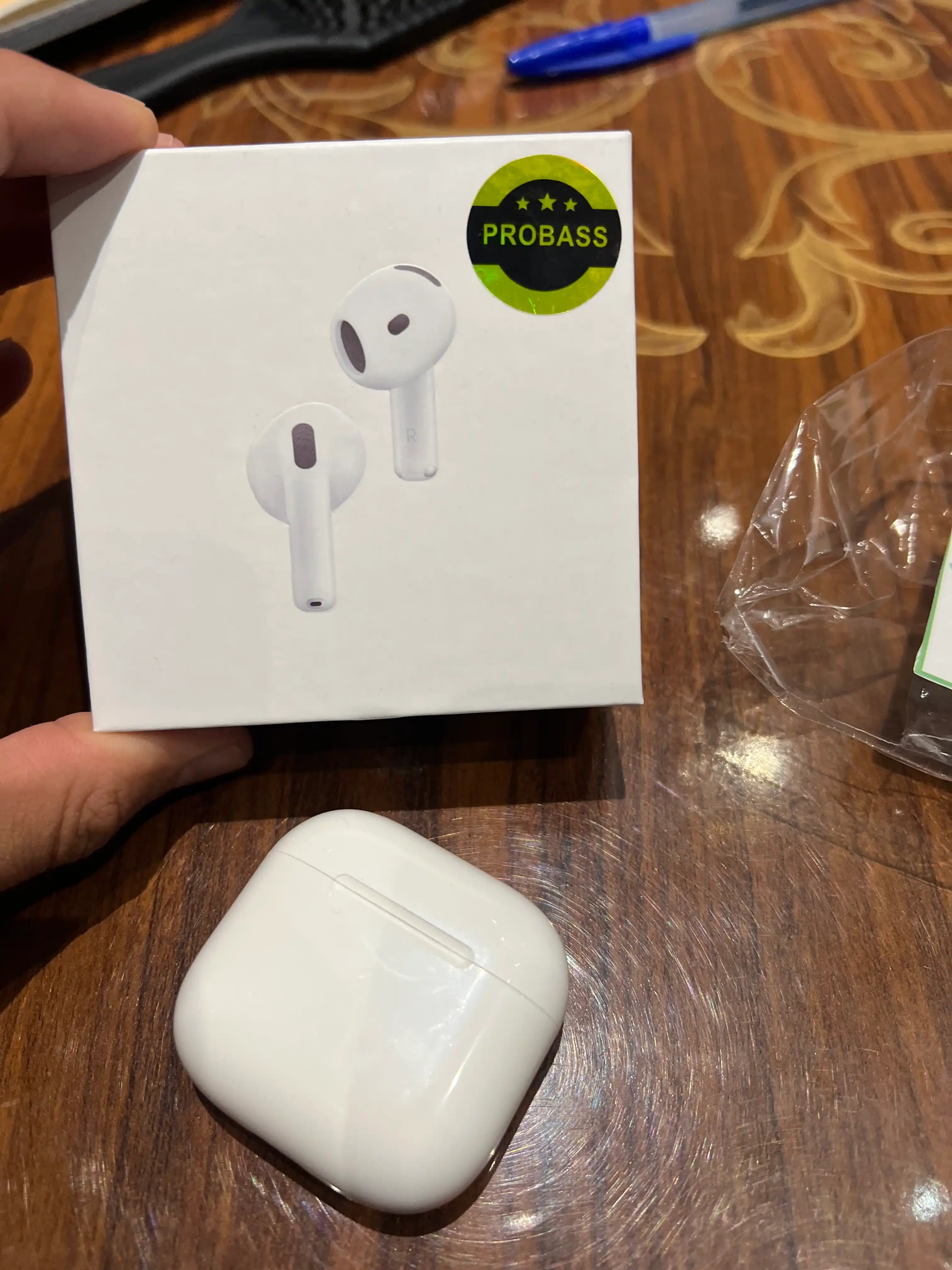 Simsiz quloqchinlar Pods 4, iPhone va Android uchun naushnik sensorli