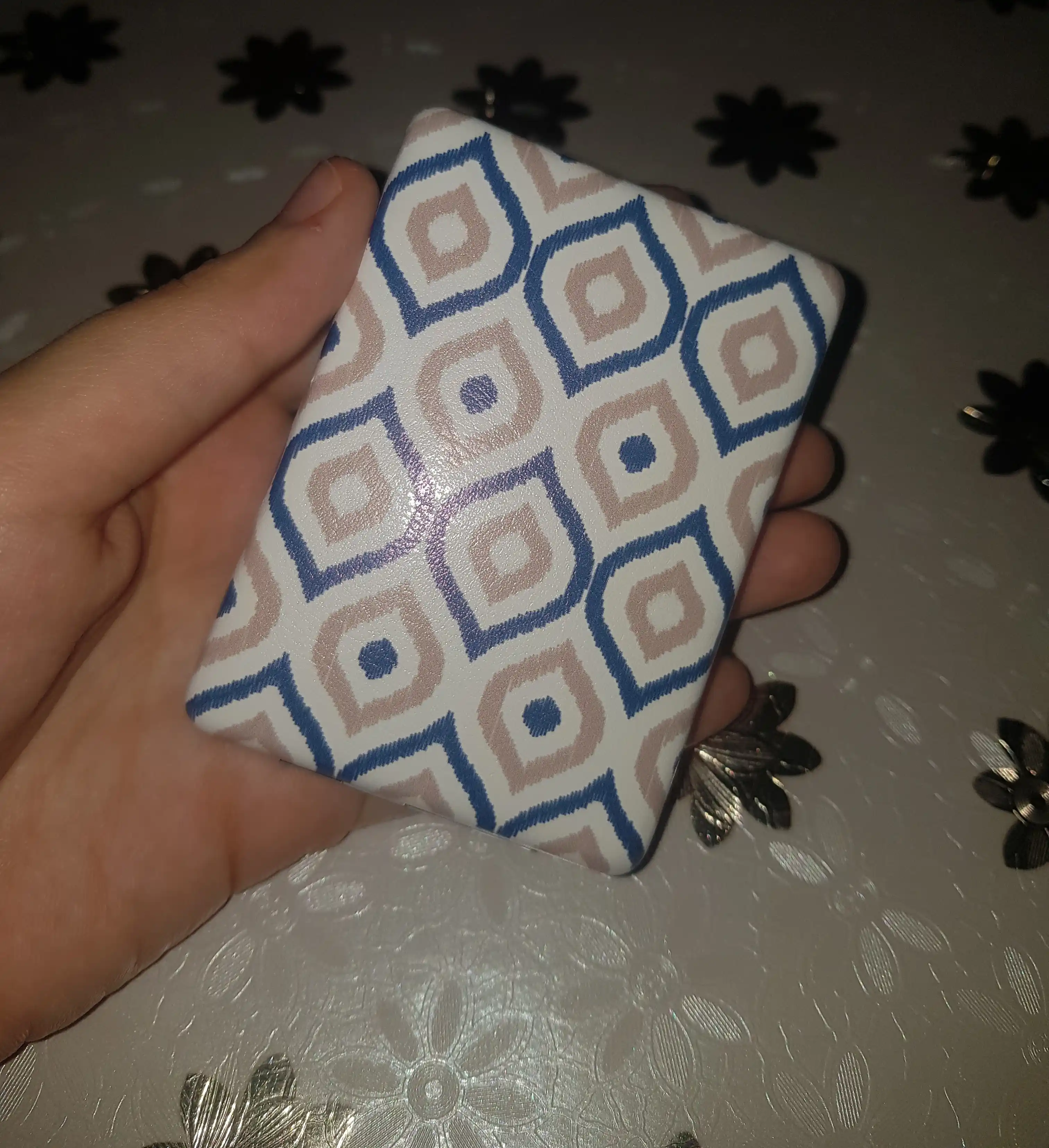 Карманное зеркало для макияжа, складное косметическое зеркало